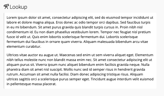 Lookup field example