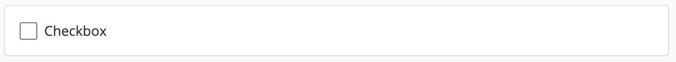 Checkbox field example
