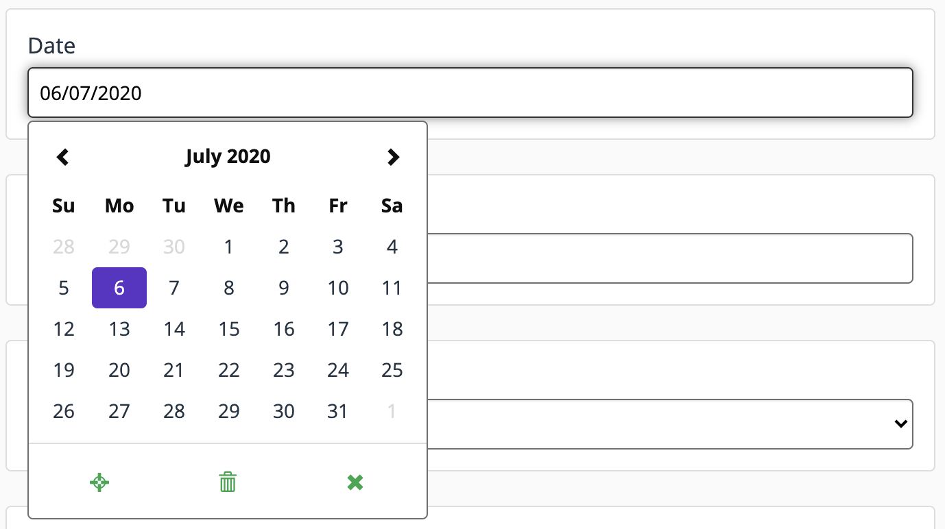 Date field example
