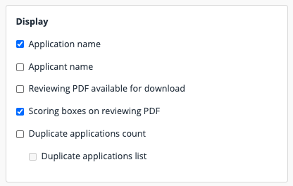 Scoring boxes on review PDF checkbox