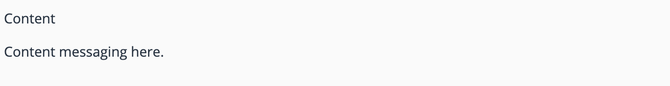 Content field example
