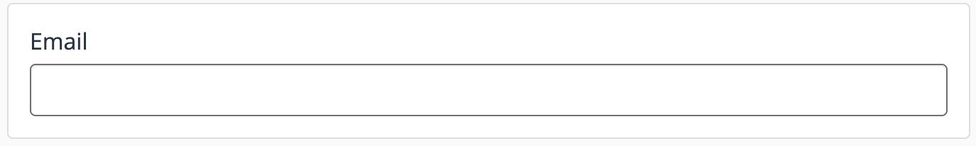 Email field example
