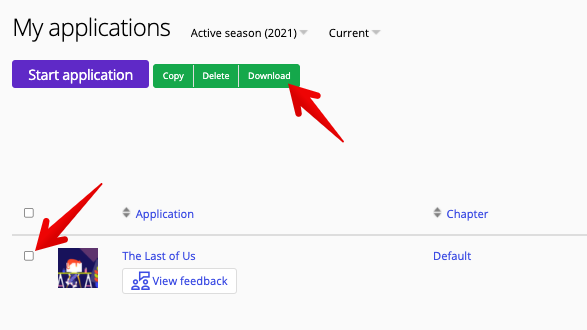Download button