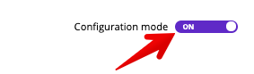 Configuration mode toggle