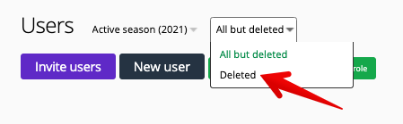 All but deleted toggle