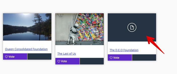 Blank thumbnail in voting