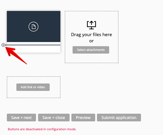 Add attachment field in white box
