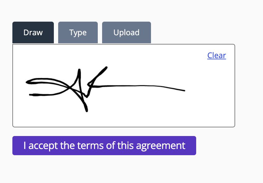 Draw in a signature