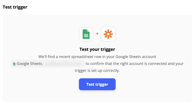 Test trigger button