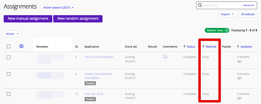 Stray scores in assignments view