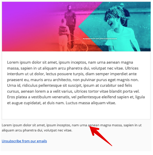 Email footer example