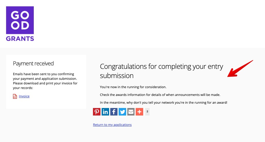 Submission completed example
