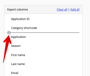 Add export column