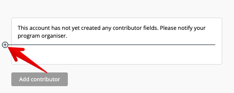 Add field in white contributor box