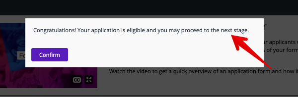 Application eligible example