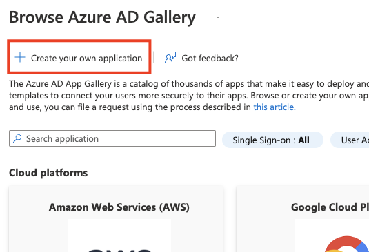 Create new application