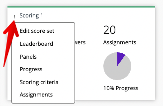 Overflow menu in reviewing stage tile
