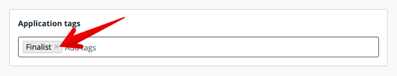 Remove tag by clicking the X