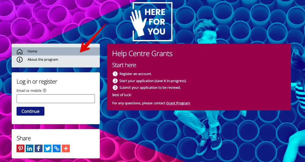Menu colour on home page