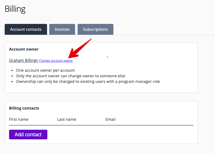 Account owner